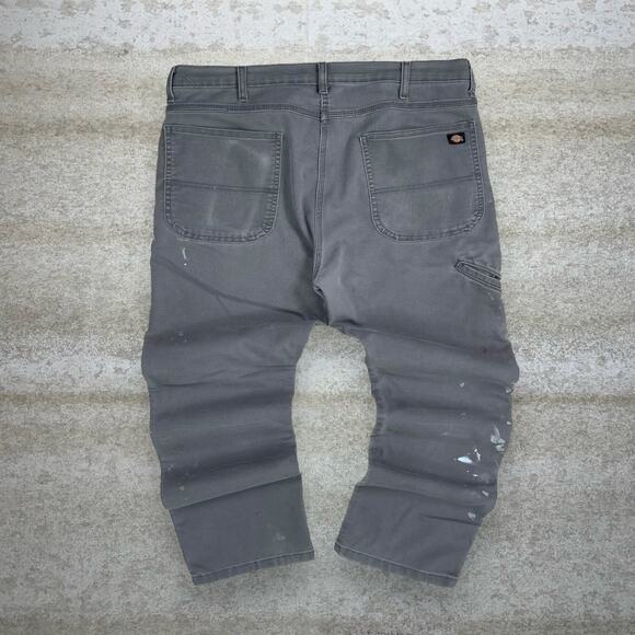 Vintage 38x30 Dickies Carpenter Pants 38x30 Baggy Smoke Grey Canvas Double Knee